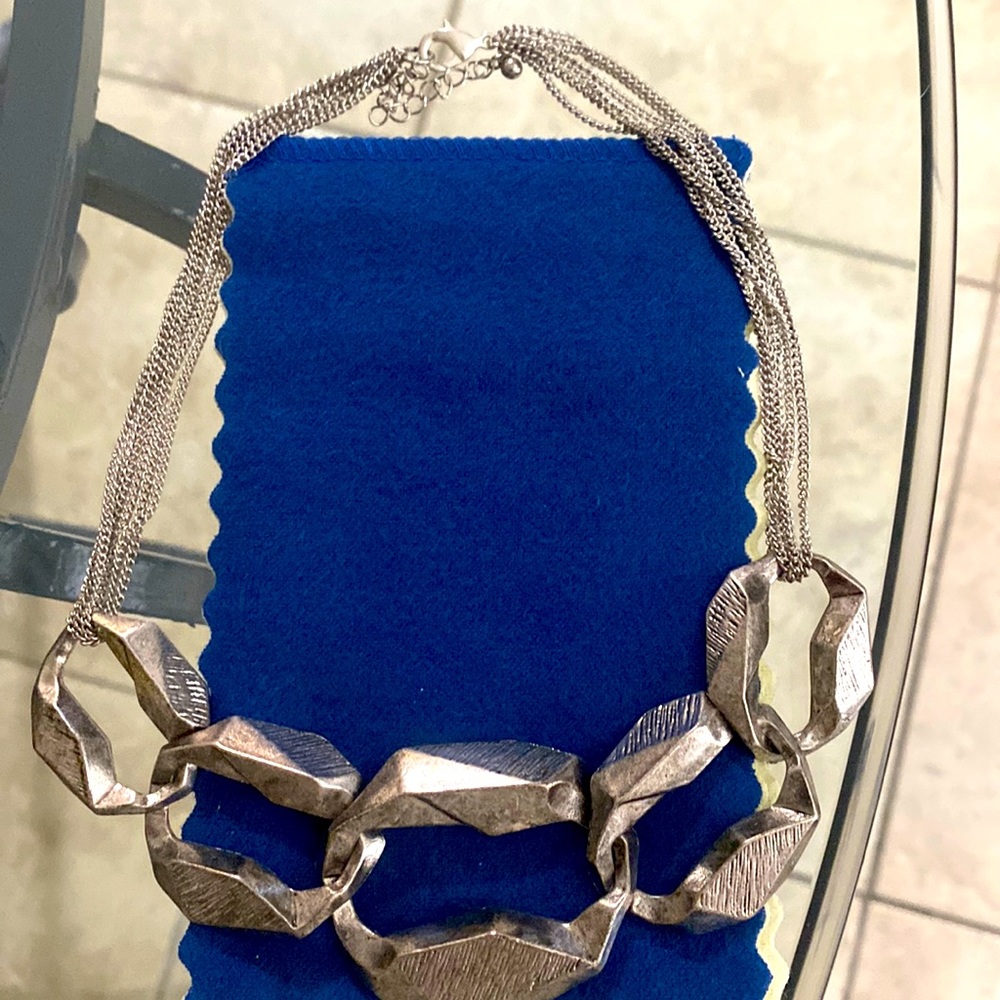 Chunky modern metal necklace